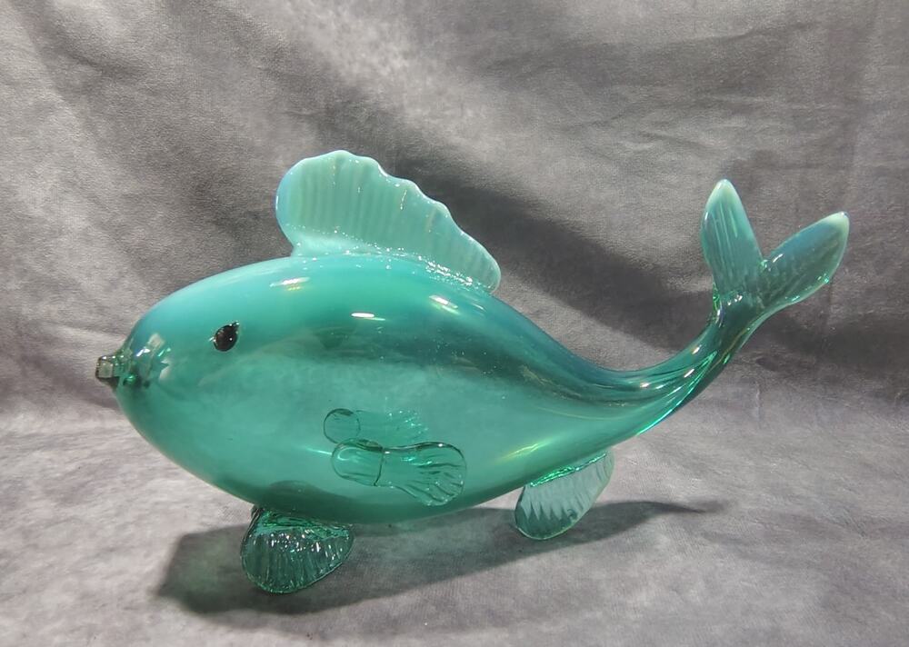 Vtg Handblown Alta Glass Fish - UV Reactive